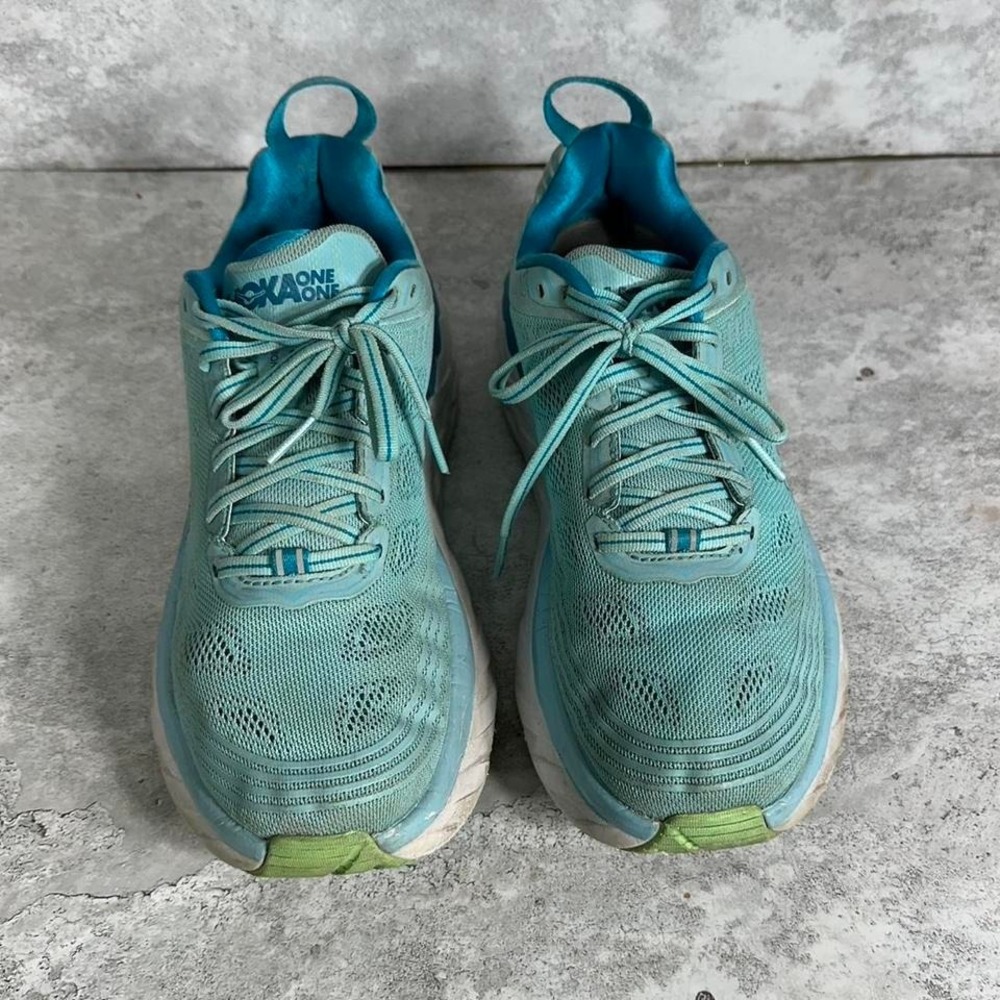 HOKA ONE ONE Women's Size 8.5 - Bondi 6 Running Shoes Sneakers Light Blue - Picture 6 of 7
